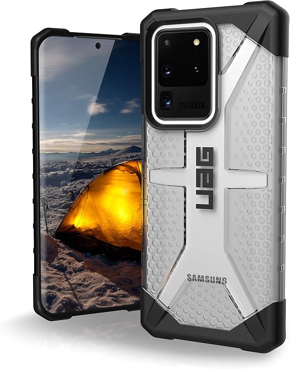 URBAN ARMOR GEAR UAG Designed for Samsung Galaxy S20 Ultra 5G [6.9-inch Screen] Plasma [Ice] Translucent Protection Feather-Light Military Grade Drop Tested Case