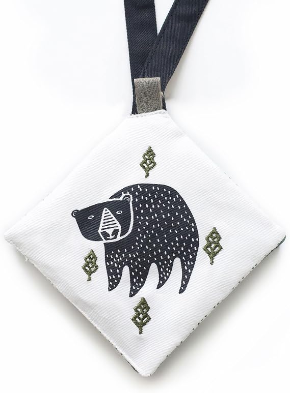 Wee Gallery Crinkle Toys for Baby, Hanging Stroller Toy - Woodland Animals