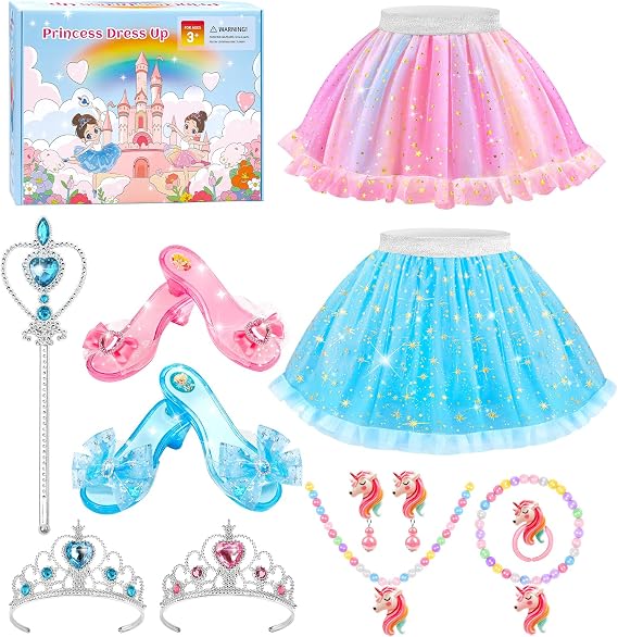 Princess Dress Up Shoes for Little Girls 3-6,Kids Pretend Play Clothes