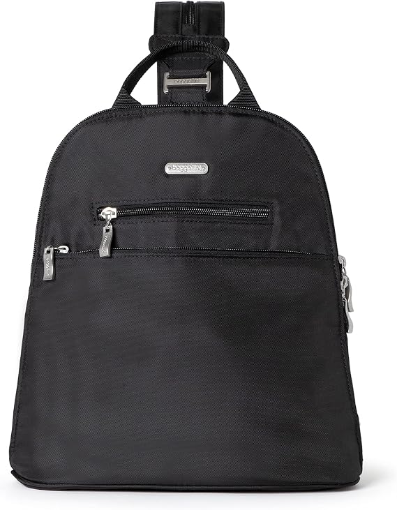 Baggallini Essential Mini Backpack Purse for Women - Built-in RFID Card Holder - Convertible Sling Bag with Adjustable Shoulder Strap