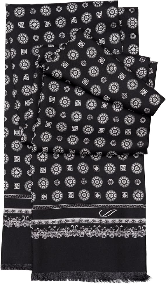 Elizabetta Mens 100% Silk Dress Scarves - Printed, Tuxedo and Opera - Made in Italy