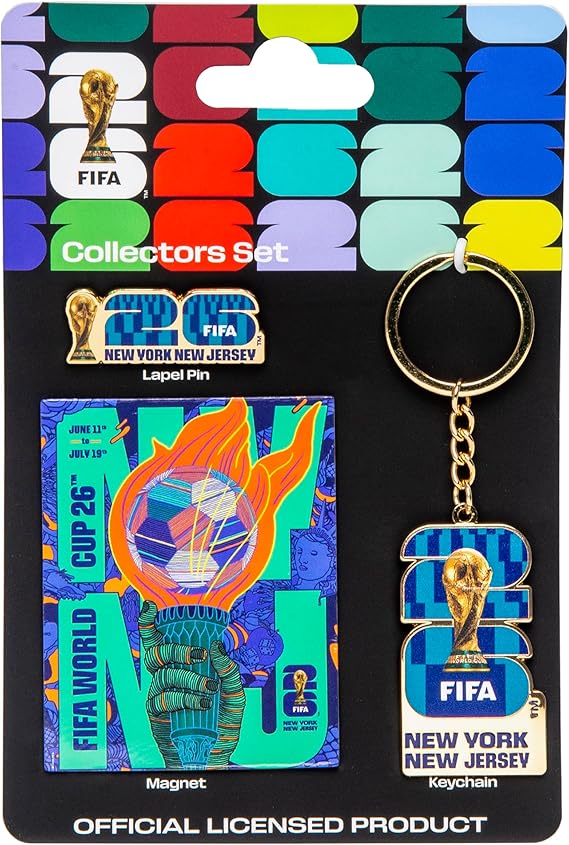 FIFA World Cup Host City Collector's Set Includes Lapel Pin, Keychain & Magnet Celebrates Your Favorite Host City