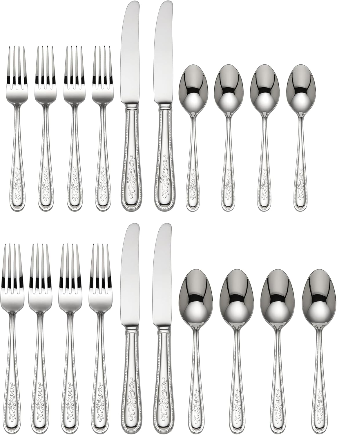 Lenox Opal Innocence Flatware, 20-Piece Set, Metallic