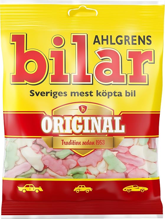 Ahlgrens Bilar Original Fruity Marshmallow Sweets, 125 g