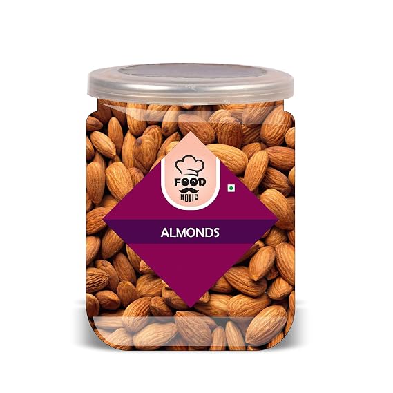 FOOD HOLIC Almonds 500 Gram Airtight Container
