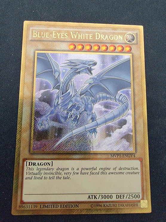 Blue-Eyes White Dragon - MVP1-ENGV4 - The Dark Side of Dimensions Movie Pack: Gold Edition - Gold Secret Rare - Limited Edition