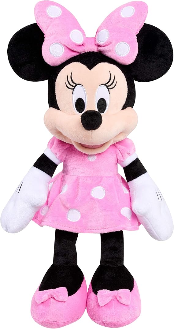 Disney Junior Mickey Mouse Large Plush Minnie Mouse, Officially Licensed Kids Toys for Ages 2 Up by Just Play