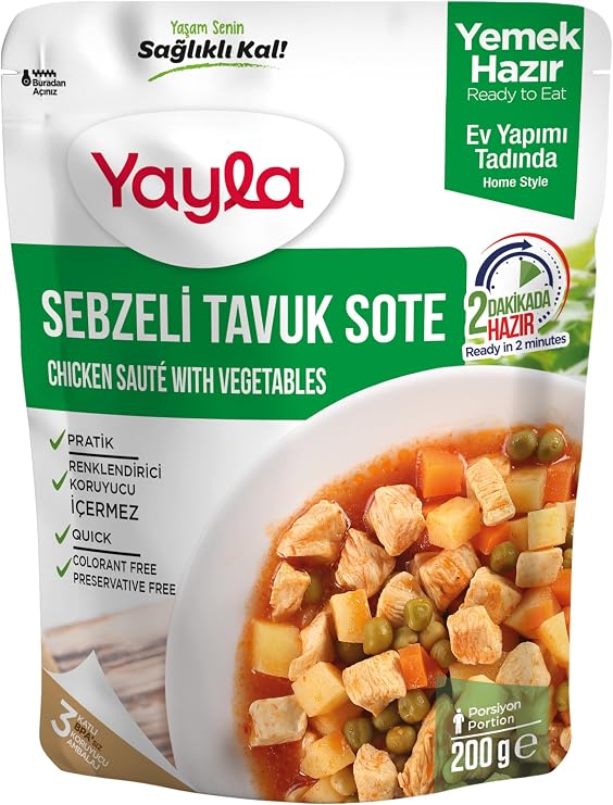 Plateau Vegetable Chicken Sauté 200 gr Single Package