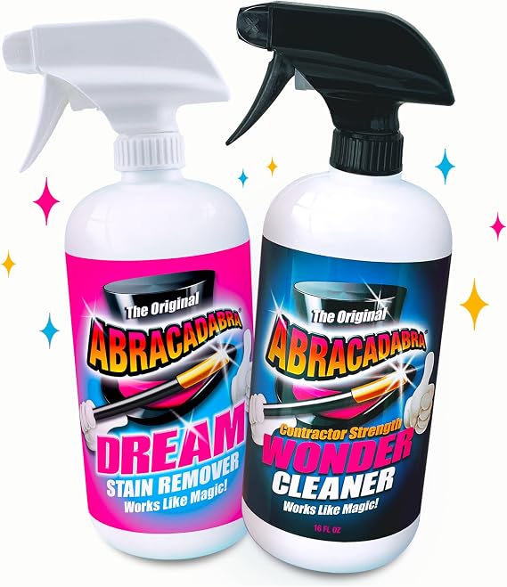 Abracadabra Duo, Contractor Strength Wonder Cleaner- 16oz and Dream Stain Remover- 16oz
