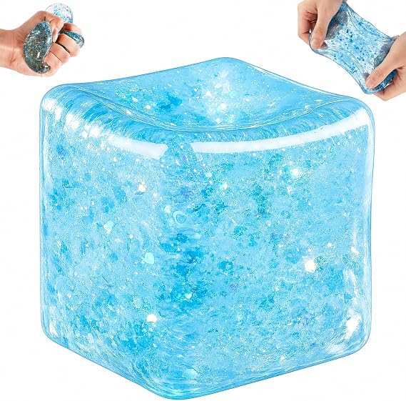 Cube Squishy Fidget Toys, Cube Squeeze Squishy Toys (blue)