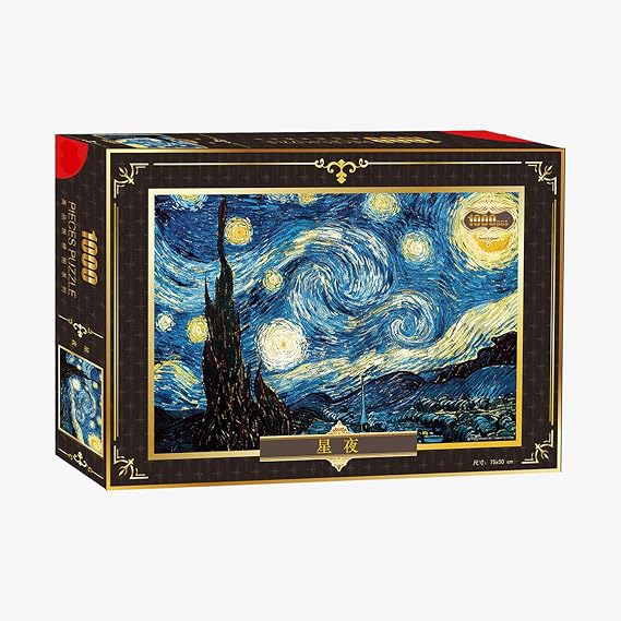 World Famous Painting Puzzle Adult Puzzle 1000 Pieces Van Gogh Starry Sky Starry Night Landscape Oil Puzzle Educational Toy