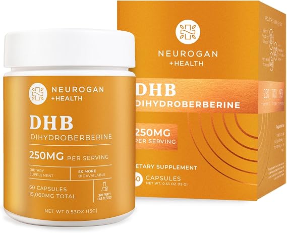 Neurogan Dihydroberberine Supplement Capsules - High-Potency 250mg Per Serving - Bioavailable Berberine Metabolite for Daily Balance, Heart Health & Nutrient Utilization - Made in USA