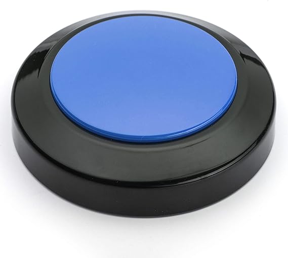 Talking Clock for Visually impaired, Blind, Elderly. Large and high Contrast (Blue)
