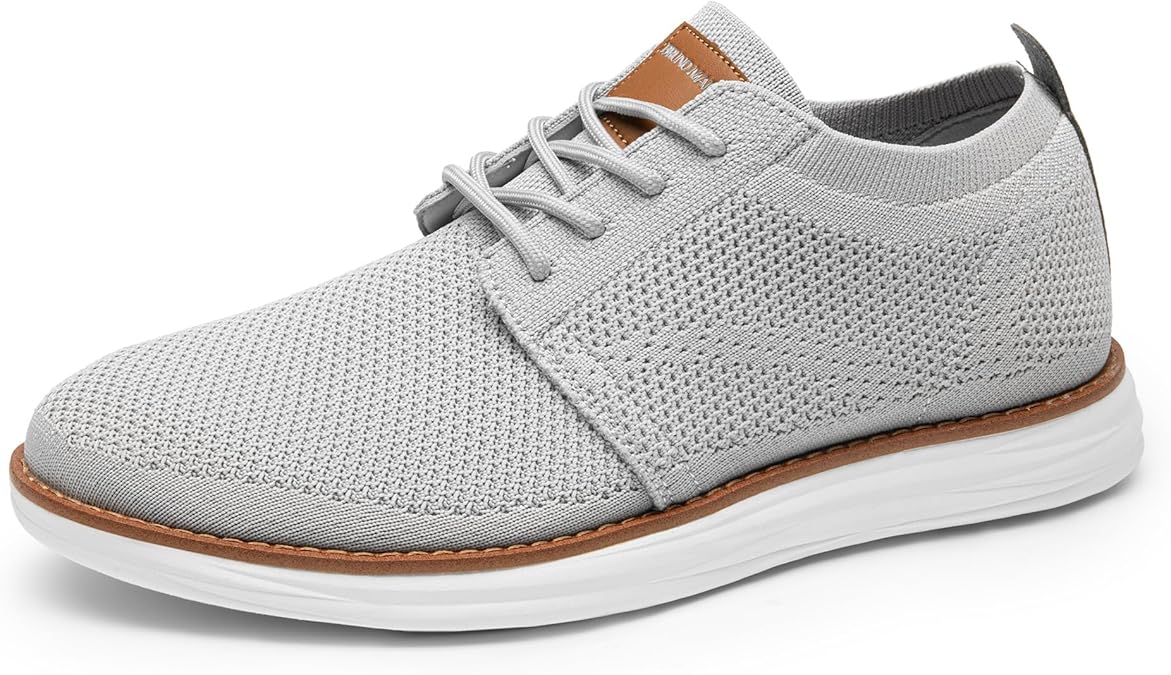 Bruno Marc Men's KnitFlex Breeze Mesh Sneakers Oxfords Lace-Up Lightweight Casual Walking Shoes