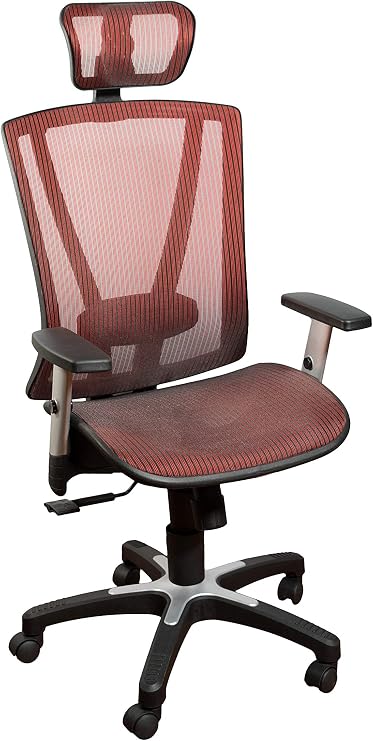 エルゴマックス 人間工学 ホームオフィス デスクチェア 最大高さ53インチ レッド