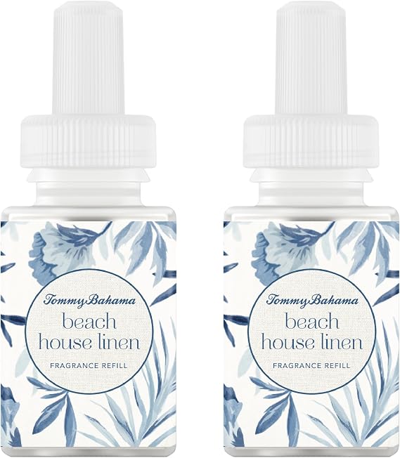 Pura x Tommy Bahama Home Diffuser Refill, 2 Pack, Beach House Linen