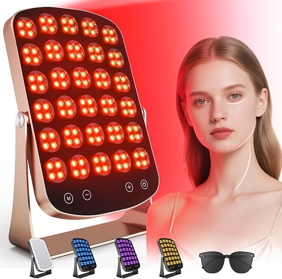 Red Light Therapy Panel, 2-in-1 LED Red Light Therapy for Face, Body