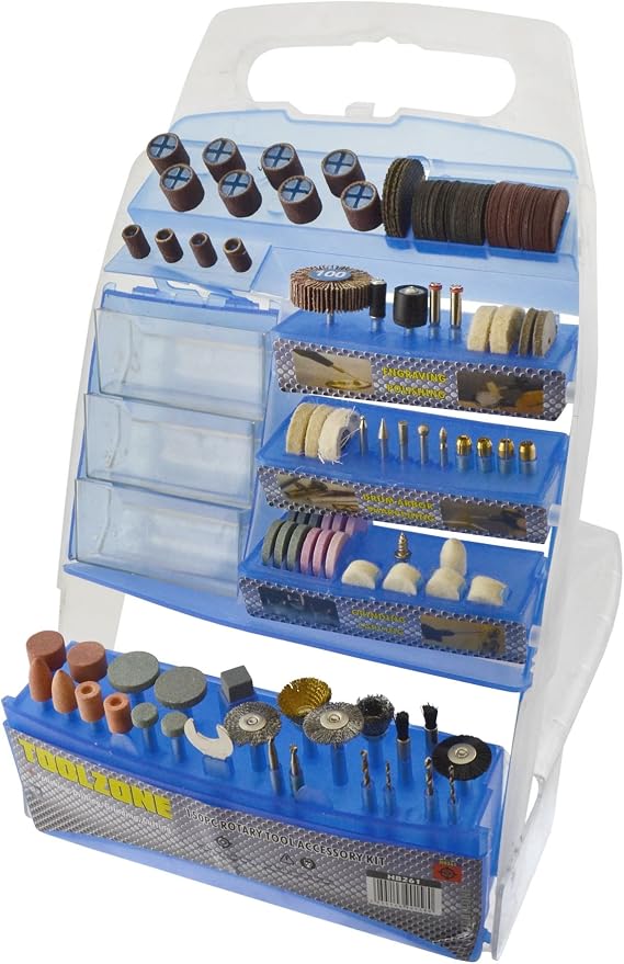 150pc Rotary Tool/Die Grinder Stone Sand Paper Accessory Cutting Kit TE367