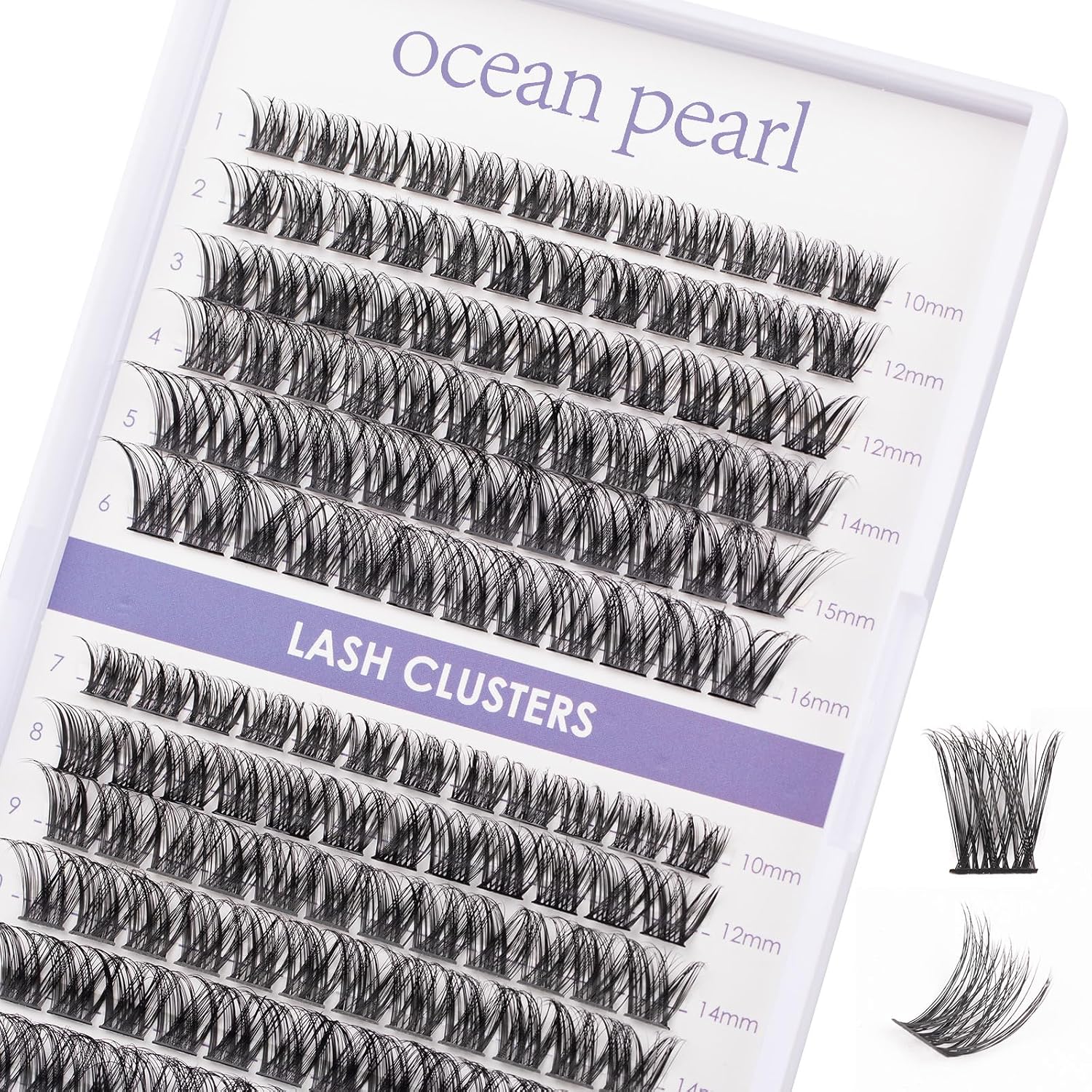 Lash Clusters 144 Pcs Individual Lashes DIY Lash Extensions 10-16mm Length Reusable Soft Natural False Eyelashes Thin Band Eyelash Extensions for Makeup at Home - OP01