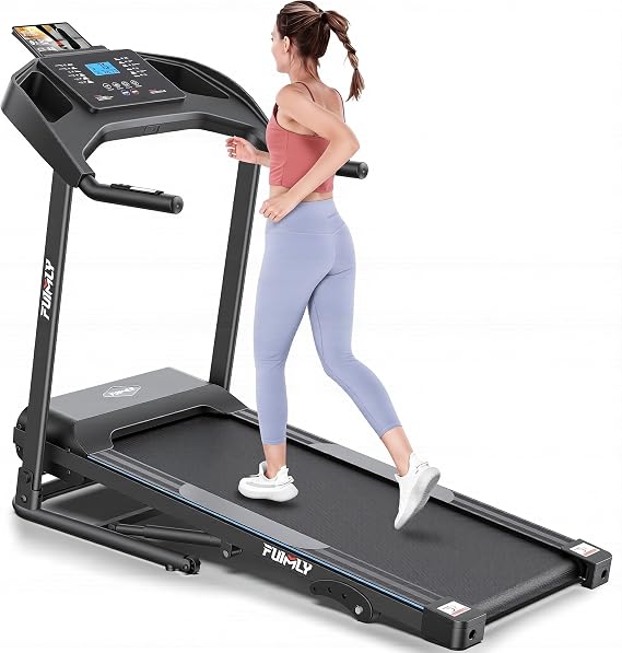 Treadmill with Incline, FUNMILY 3.5HP Heavy Duty Folding Treadmill for Home, 400 lb Capacity Walking Running Machine with Body Fat Measurement & Heart Rate Sensor