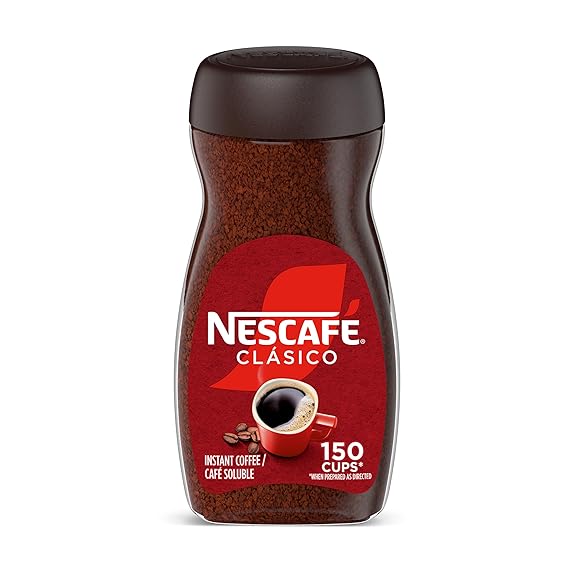 NESCAFE CLASICO Instant Coffee, Dark Roast Coffee, 1 Jar (10.5 Oz)