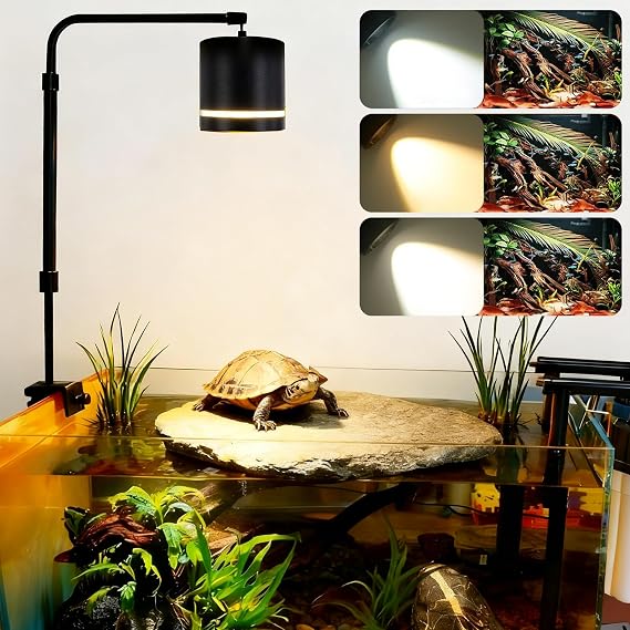 LIYAOLI Aquarium Pendant Lighting, Adjustable Tri-Spectrum LED for Planted Tank,Clip-On Hanging Fish Tank & Freshwater Plants | Full Spectrum Spotlight (White/Yellow Light)
