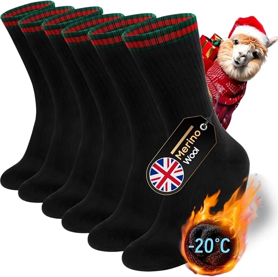 Merino Wool Socks for Men and Women Warm Thick Cozy Boot Thermal Socks Winter Work Soft Sports Running Sneaker Socks 3 Pairs