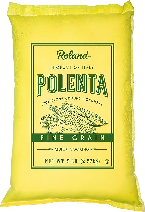 Roland Foods Fine Grain Yellow Polenta, Specialty Imported Food, 5 Pound, Pack of 1