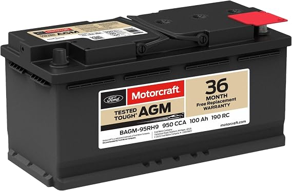 Motorcraft BAGM95RH9 - Tested Tough Max AGM Battery