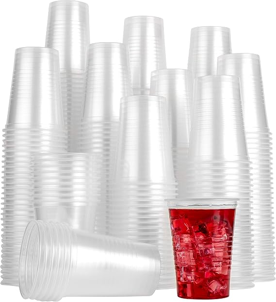 PLASTICPRO Disposable Medium Weight Plasic Clear Drinking Cups