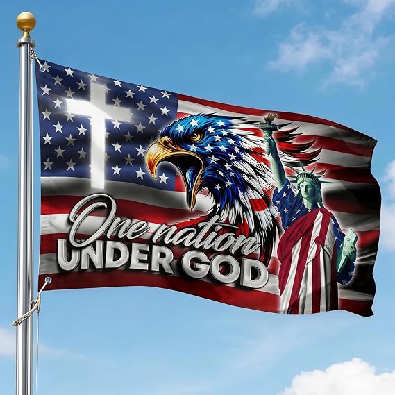 FLAGWIX American Eagle Veteran Flag, 3 x 5 ft Polyester Grommet Flag | Fall Christmas Decorations for Home, Indoor Outdoor Porch Flag, Polyester Double-sided Yard Flags for outside, Fade Resistant