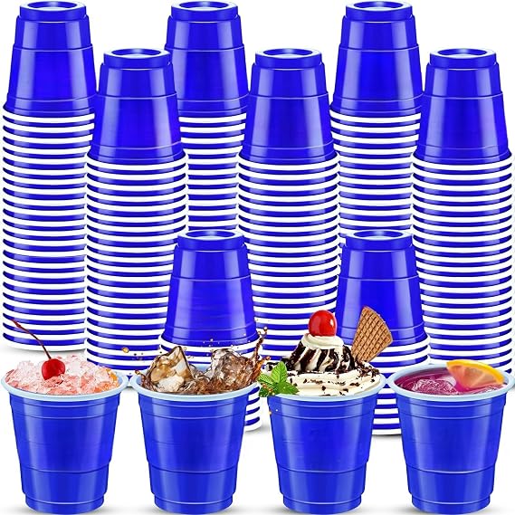 120 pcs Blue Plastic Shot Glasses 2 oz blue shot cups Gender Reveal shot glasses disposable for drinking Tastings served Snacks Jello Tastings and Samples