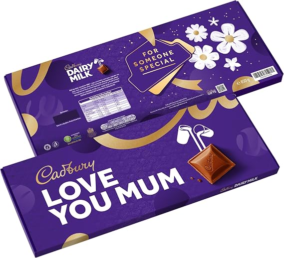 Cadbury Dairy Milk Love You Mum Gift Chocolate Bar Extra-Large 850g, Perfect for Mothers Day