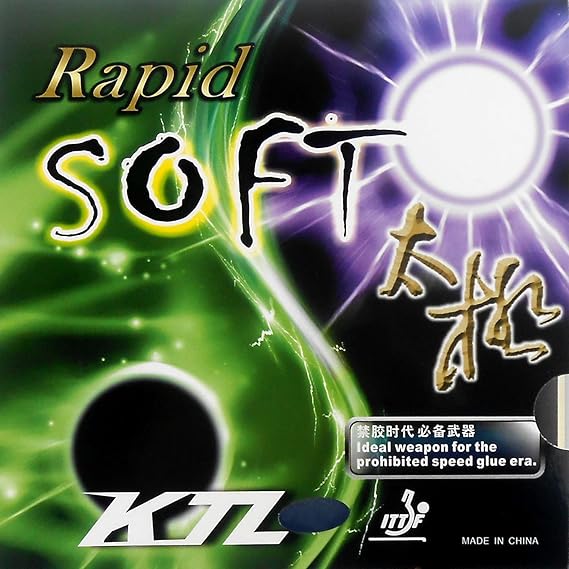 KTL Rapid SOFT (Rapid-SOFT) Pips-In Table Tennis (Ping Pong) Rubber With Sponge (Black, 2.2mm)