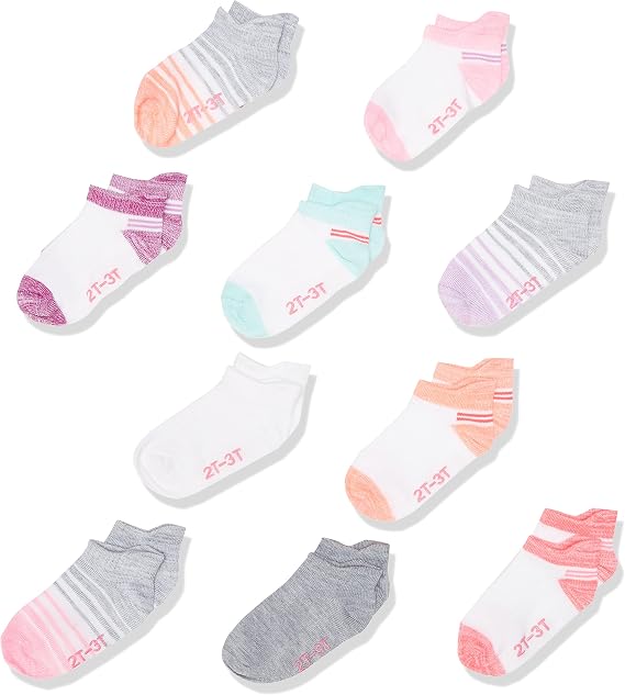 Hanes Baby And Toddler Socks, Non-slip Grip Ankle Socks, Boys' and Girls', Multipacks