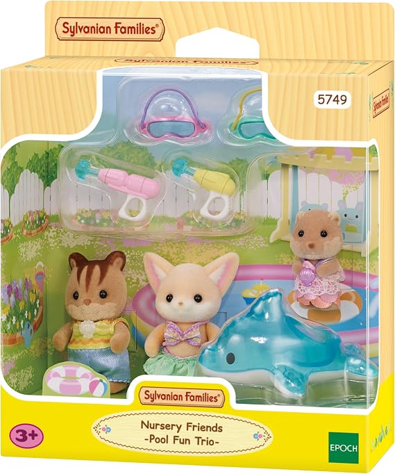 Sylvanian Families - 5749 Nursery Friends - Pool Fun Trio - Dollhouse Playsets