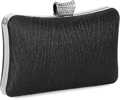 UBORSE Glitter Clutch Purse for Women,Sparkling Evening Bag with Detachable Chain,Formal Party Clutch Cocktail Prom Handbags