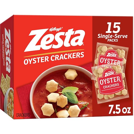 Zesta Oyster Crackers, Soup Crackers, Single Serve, Original, 7.5oz Box (15 Packs)