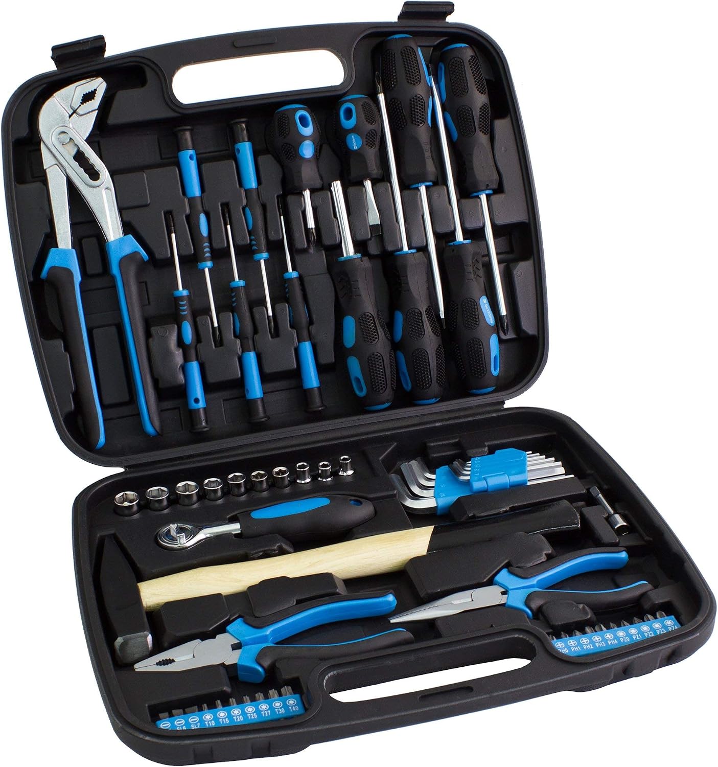 Karcher 57 Piece Tool Carry Case Set DIY Hammer Screwdriver Socket Set Tool Boxes etc