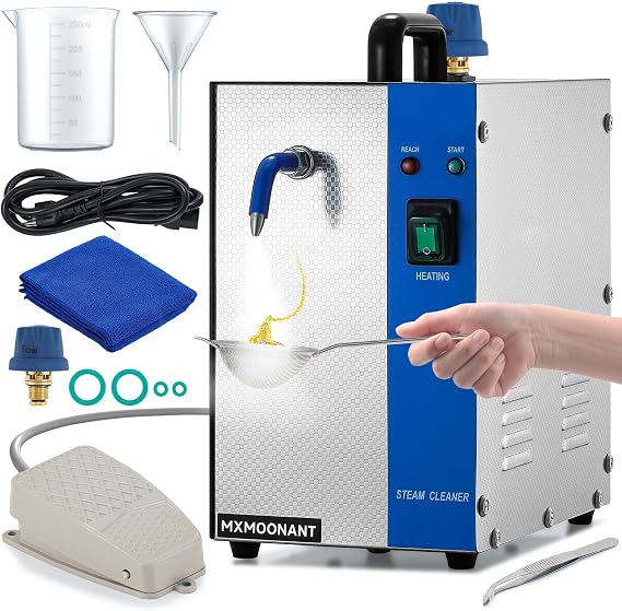 Mxmoonant Jewelry Steam Cleaner 2L/0.52 gal(0.8L Capacity), 8-Min Heat Up