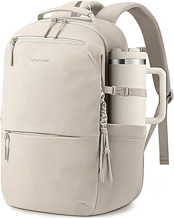 LOVEVOOK Laptop Backpack for Women with Tumbler Holder,Work Backpack Women