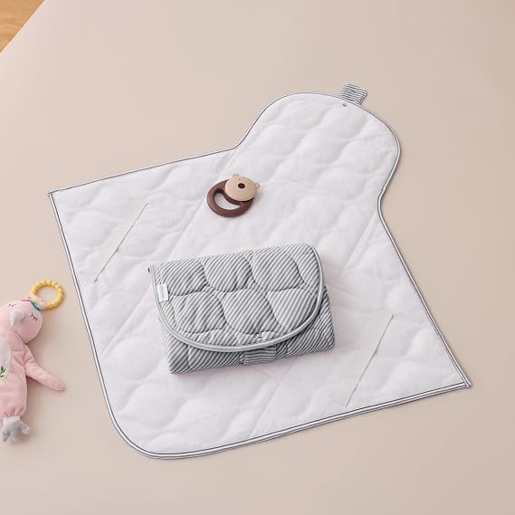 UTEX Baby Portable Changing Pad, Waterproof & Wipeable Diaper Changing Mat with Carrying Bag, Foldable Changing Mat for Travel, Newborn Shower