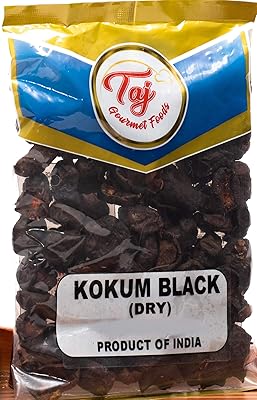 TAJ Premium Indian Black Kokum Wild Mangosteen, Dry, 7 Ounce