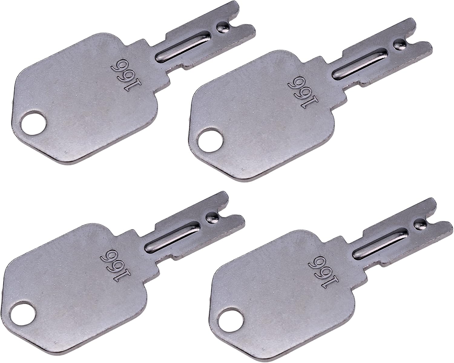 JEENDA Forklift Ignition Key 166 Compatible with Generic Clark Yale Hyster Komatsu Gradall Gehl Crown Cat Daewoo 186304 6T-2663 KM31166P 1430 Hyster Forklift Keys 4