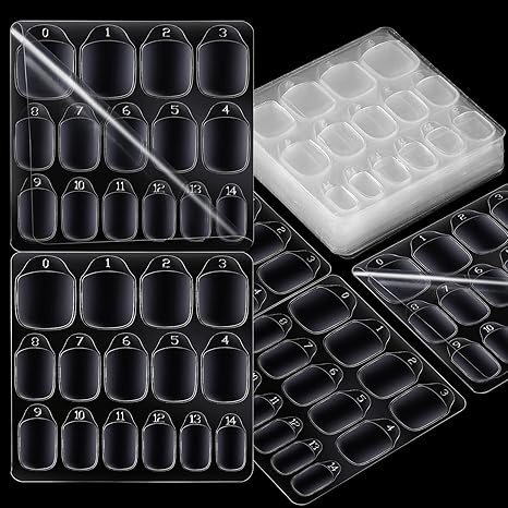Teenitor 300pcs Nail Adhesive Tabs for Press on Nails, 15 Sizes of Nail Sticky Tabs for Nails Press on Nail Stickers, Nail Glue Stickers Press on Sticky Tabs, 20 Sheets