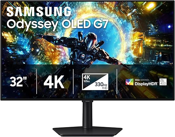 Samsung 32" Odyssey OLED G7 (G73SH) Series Gaming Monitor, 4K Resolution