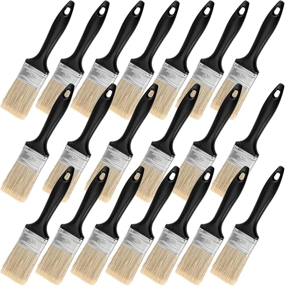HOZEON 20 Packs 2 Inch Paint Brushes, Wall Paint Brushes, Stain Brushes Trim Paint Brushe for Wall Trim, Furniture, Fences, Deck, and DIY Paint