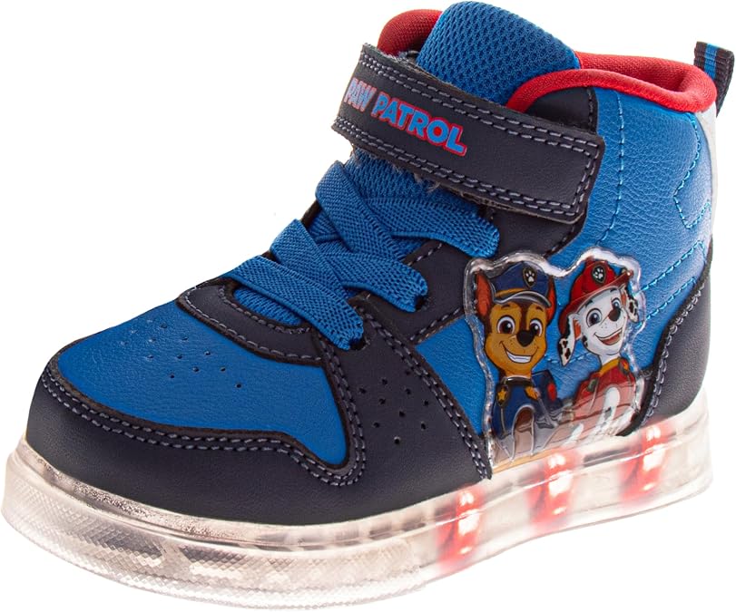 Cars Paw Patrol Spiderman Monster Jam Sonic Boys Hightop Light Up Shoes