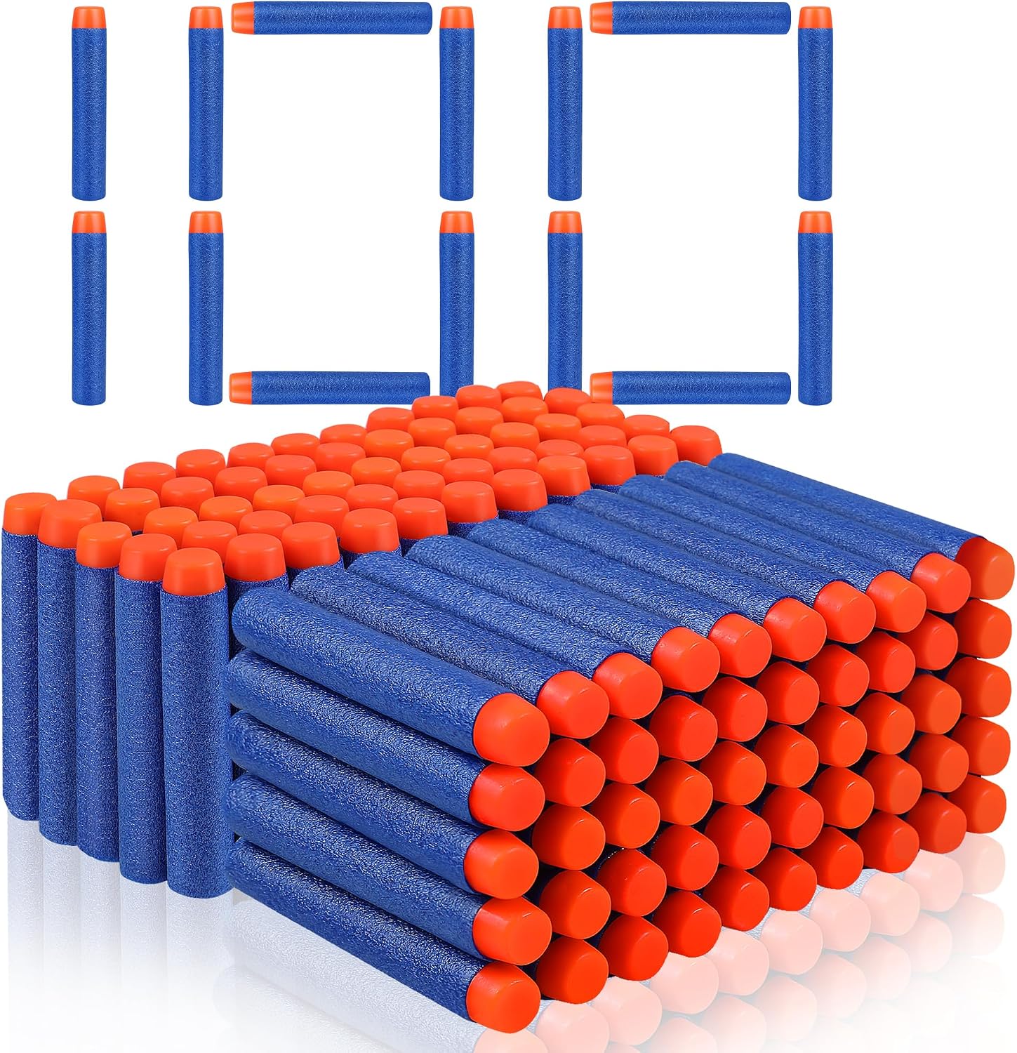 Darts Foam Darts, EVA Refill Bullets, Toy Bullets, Compatible with Darts, Sponge Bullets, Replacement Bullets, Reusable Soft Quiet Round Bullet