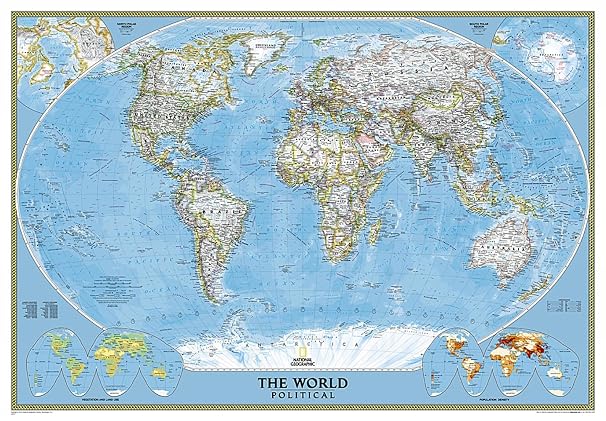 National Geographic World Wall Map - Classic (Mural: 110 x 76.5 in) (National Geographic Reference Map)